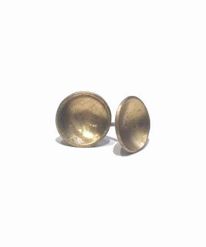 concave brass studs