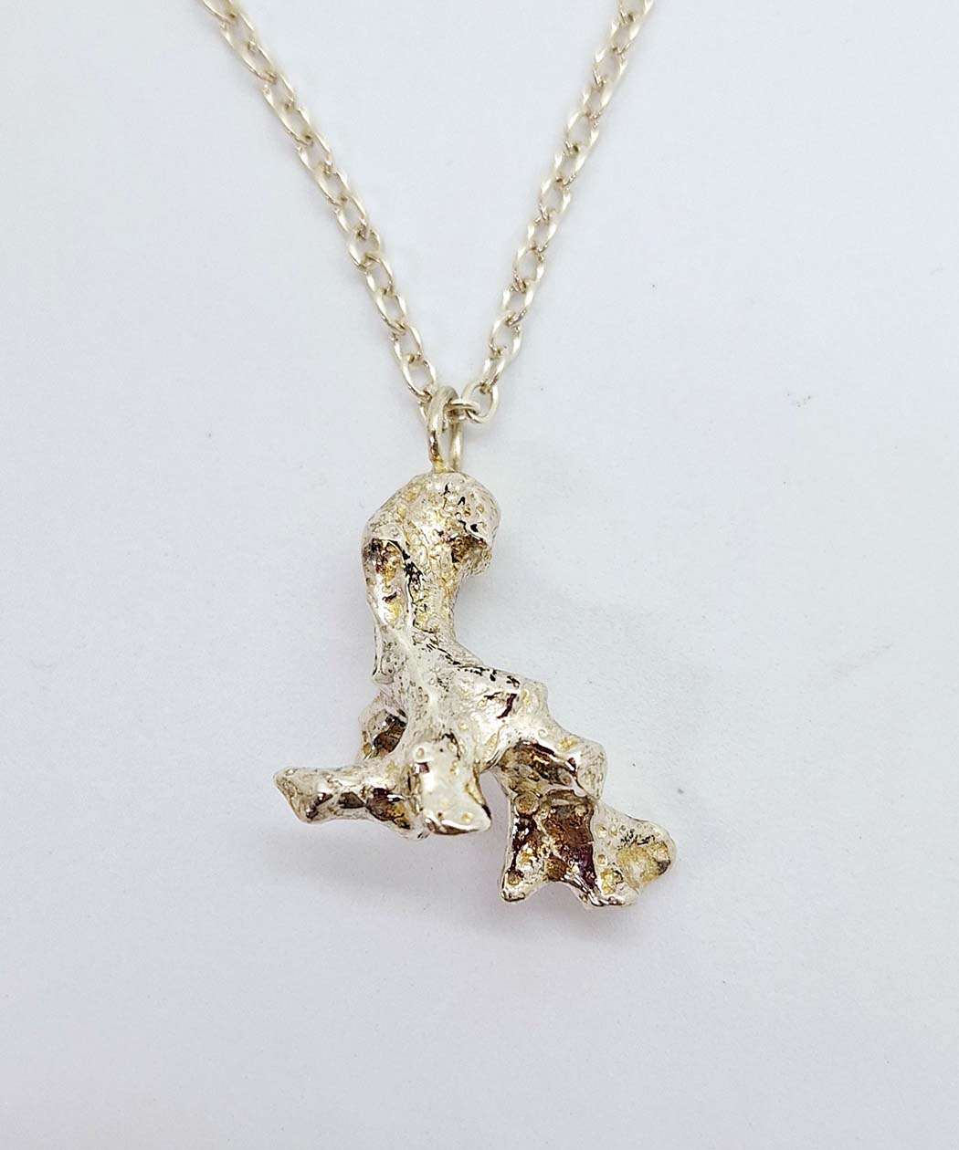 sterling silver coral necklace