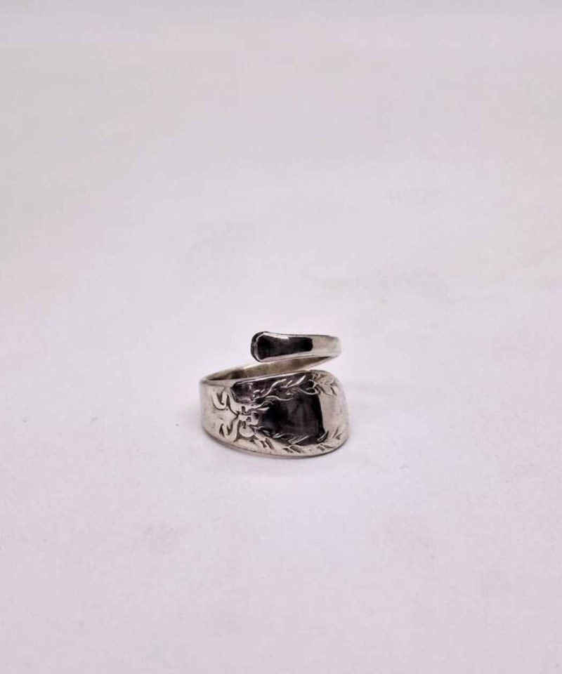 Antique ribbon spoon ring