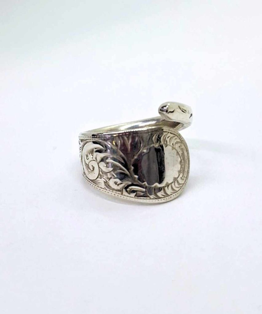 vintage silver spoon ring