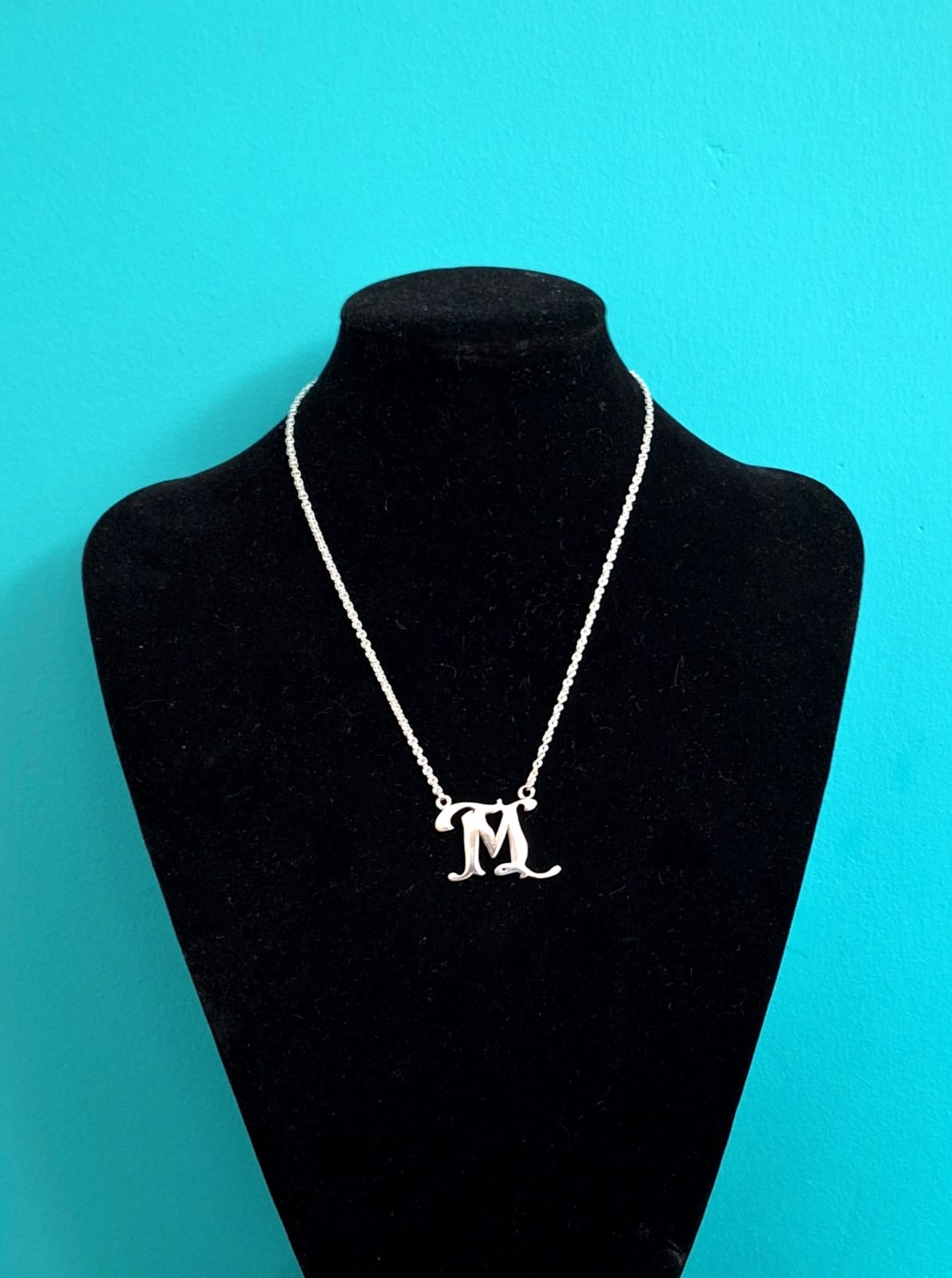 monogram necklace handmade by StellarJules Jewellery in Johannesburg